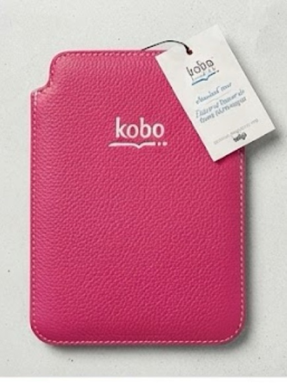NWT KobeReader Pebbled Leather Cover - Hot Pink
